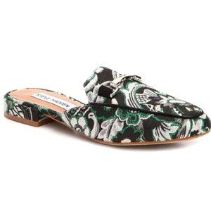 Chess Jacquard Floral Mules